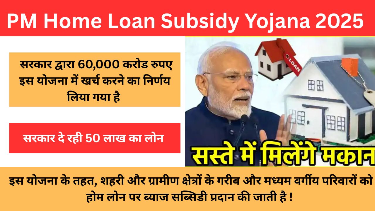 PM Home Loan Subsidy Yojana 2025: पाएं जबरदस्त सब्सिडी में 50 लाख तक का लोन और बनाएं अपना सपना साकार घर!, जाने पूरी जानकारी