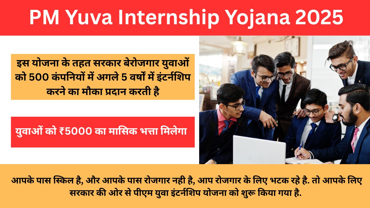 PM Yuva Internship Yojana 2025: बेरोजगार युवाओं को मिलेगा 5000 रुपया का मासिक भत्ता