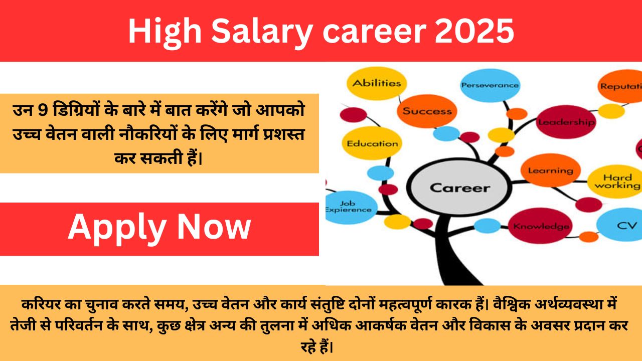 High Salary career 2025: अगर सैलरी आपकी प्रायोरिटी है तो आपके सही मार्गदर्शन लिए हैं ये 9 डिग्री